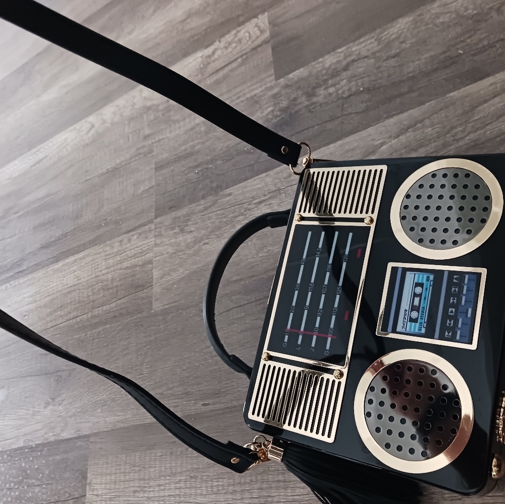 Boombox Bag Hard Case with Handle & Removable Crossbody Strap - Picture 7 of 7